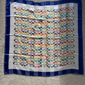 Vintage Coach Colorful Signature Scarf